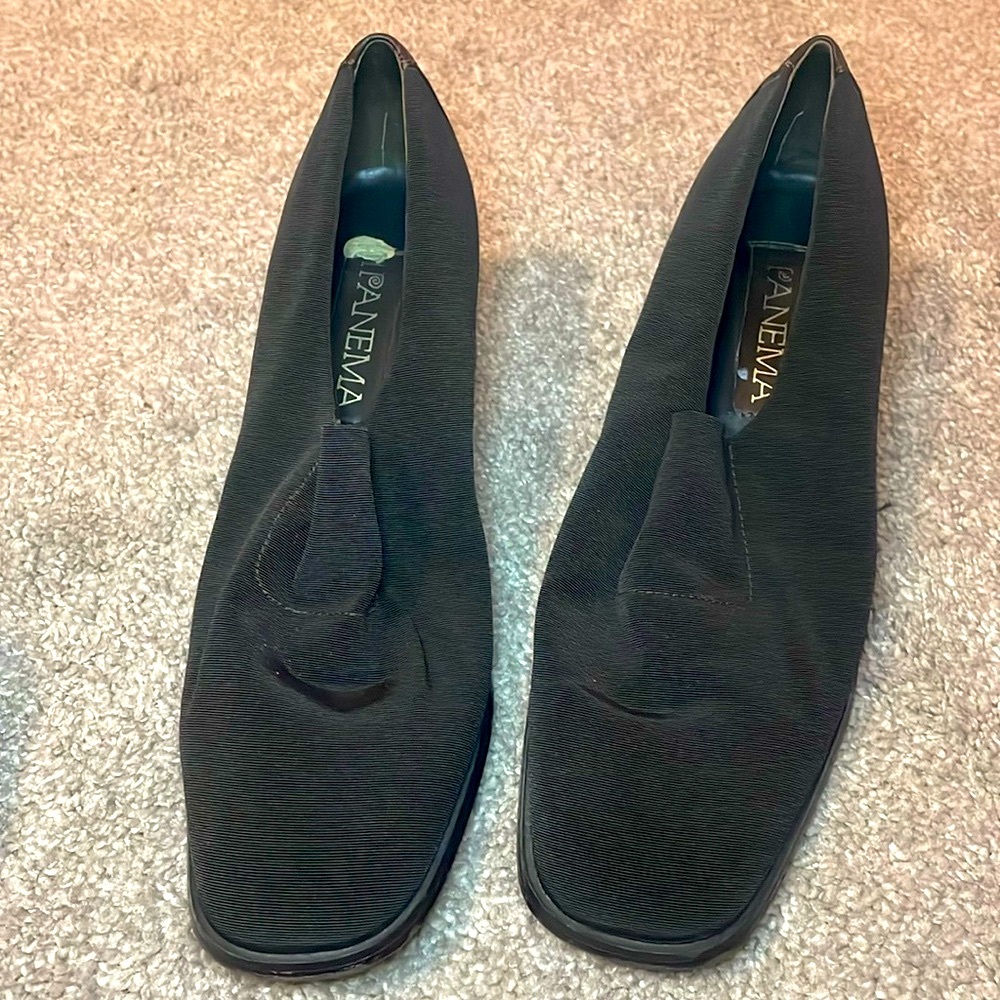Impanema square toe Y2k block heels in fabric vintage size 10